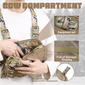 Bolsa Táctica de Pecho para Exteriores, Bolsa de Pecho EDC Molle, Bolsa de Utilidad para Entrenamientos, Senderismo y Pesca - Product Image 5
