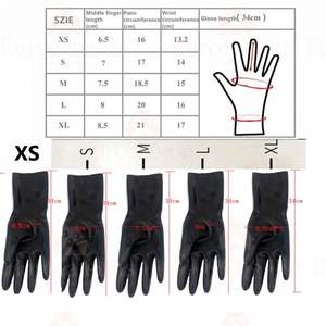 Cina fabbrica all'ingrosso nero rosa senza polvere Sexy Fetish guanti in lattice - Product Image 6