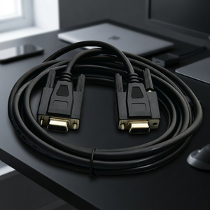 ผู้ผลิตชุดสายเคเบิล OEM อะแดปเตอร์ สายเคเบิลเครือข่าย สีดำ DB9 D15 VGA สำหรับเครื่องพิมพ์ จอแสดงผล ความยาวปรับแต่งได้ ตัวนำทองแดง - Product Image 2