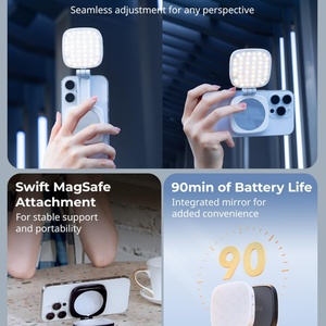 Lumière magnétique pour selfie pour iPhone, lumière de téléphone avec miroir, fixation instantanée pour MagSafe, pour selfies, vidéoconférence - Product Image 2