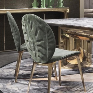 Orangefurn classico francese sala da pranzo <span class=keywords><strong>sedie</strong></span> in microfibra pelle con gambe in acciaio inox ad alto stile per uso alberghiero - Product Image 2