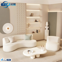 Canapé simple et décontracté en flanelle éponge, style rétro, luxe léger, pour appartement, chambre à coucher, dressing, pour hôtel