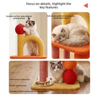 Winners-TQXM Arbre à chat en velours, lit pour chat, griffoir tout-en-un, tour à chat double niveau, planche à griffer compacte et peu encombrante