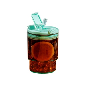 New Plastic <b>Coffee</b> Cup Large Capacity Stylish Solid Color Modern Minimalist Dual-use Portable Water <b>Bottle</b> Lanyard Transparent - Product Image 5