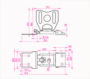Stainless Steel Twist <strong>Latch</strong> Butterfly Rotary Catch Butterfly Draw <strong>Latch</strong> for <strong>Case</strong> Box - Product Image 5