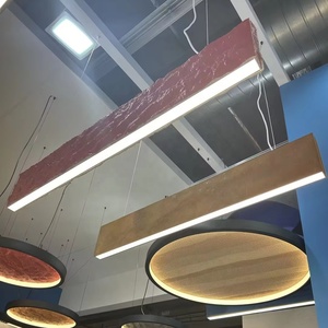 Lampadario a LED moderno personalizzabile per interni lineari con pietre di Texture per opzioni di dimensioni personalizzate per l'home Office - Product Image 3