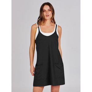 Women Athletic Dress Summer Tennis Workout Active Sports Mini Romper Built In Shorts Loose Fit Breathable Scoop Neck Casual Wear - Product Image 3