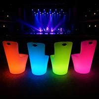 Chaise de bar lumineuse personnalisée en PE rotomoulé recyclable, chaise de bar à changement de couleur pour hôtel, club, événement, usage commercial