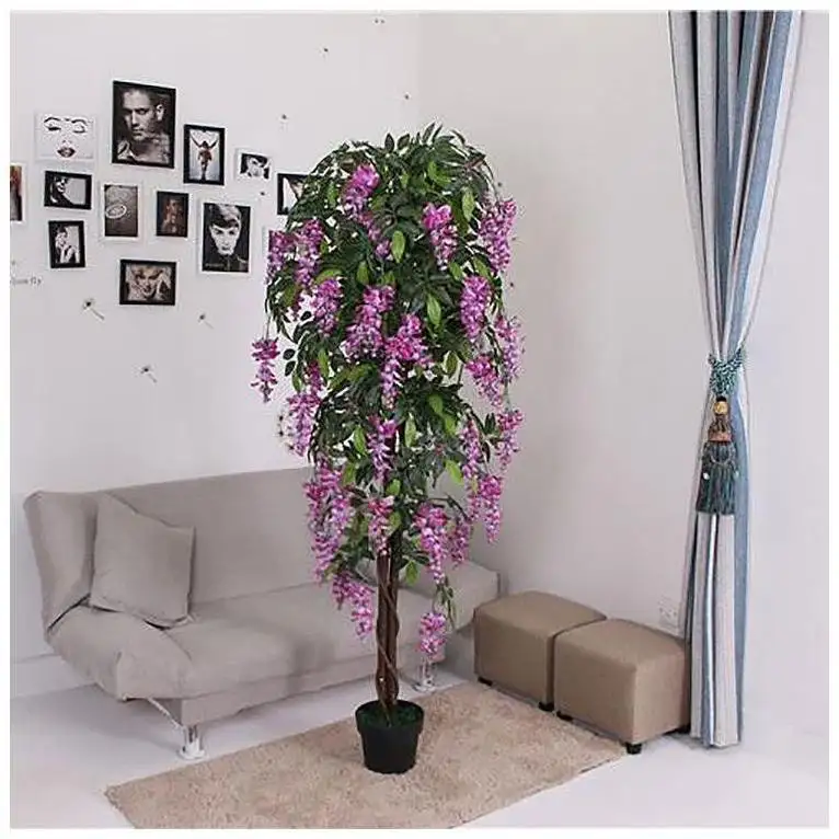 Plant Artificial Tree Bulk Bonsai With Vase Banyan Olive For Decoration Coconut Palm Artificial Palm Tree Indoor