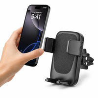 Support de téléphone pour voiture, clip de ventilation, rotation à 360 degrés, pince réglable, support de téléphone portable, accessoires intérieurs de voiture