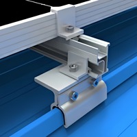 Fixation de panneau PV fiable et facile à installer Clips de montage de panneau solaire sur toit en métal Kit de serrage en aluminium