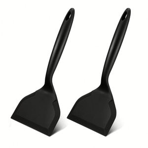 Sunshine Wholesale - Ensemble d'ustensiles de cuisine en silicone de qualité : Spatule à œufs large à fentes et Spatule à crêpes, compatible lave-vaisselle et micro-ondes - Product Image 1