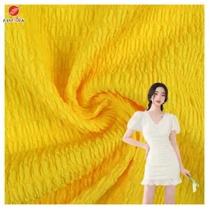 맞춤 디자인 섬유 의류 제조 업체 100 폴리 에스테르 tricot 워프 드레스 니트 재활용 직물