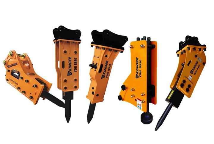 KINGER Hydraulic Rock Demolition Breaker Jack Hammer for Mini Excavator ...