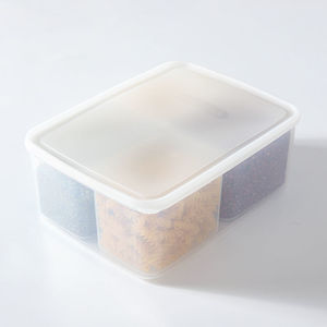 Food <b>Container</b> Rectangle L Airtight <b>Plastic</b> <b>Lid</b> Fridge Organizer - Product Image 5