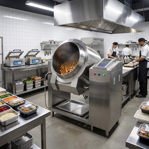 Máquina de Inducción Comercial de Pie para Saltear Alimentos con Pantalla Táctil de 7 Pulgadas para Cocinas en la Nube y Restaurantes - Product Image 5