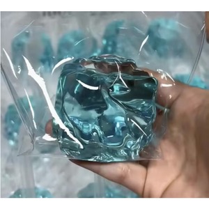 ของเล่นบีบคลายเครียดรูปทรงธารน้ำแข็งสีฟ้าแบบใหม่ ขายส่ง TPR Taba Squishy ของเล่นบีบนุ่มๆ คืนรูปช้า - Product Image 4