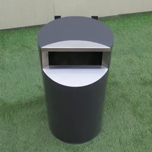 Papelera de reciclaje de acero galvanizado para exteriores, cubo de basura para Patio, precio de fábrica