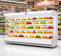 Grand réfrigérateur commercial pour fruits et légumes, type split, à refroidissement par air, silencieux, pour supermarché et boissons