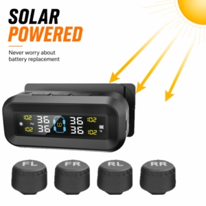 Monitor de Presión y Temperatura de Neumáticos Externo TPMS Universal para Automóviles con Pantalla LCD Solar Inalámbrica para Remolques de Viaje RV - Product Image 2