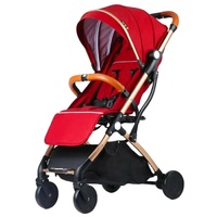 Poussette pour bébé légère avec toutes les positions Le siège inclinable peut être transporté sur un landau pour bébé en avion avec capuchon rond gris