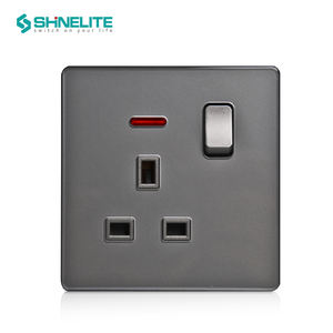 Interrupteur mural pour éclairage, 86*86 mm, norme britannique, panneau en verre ultra-fin, 10 A, <span class=keywords><strong>2</strong></span> gangs, 1 voie - Product Image 4