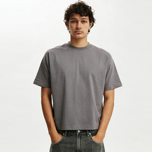 T-Shirt Streetwear con Logo Personalizzato, Cotone, Girocollo, Oversize, Taglio Corto per Uomo - Product Image 6