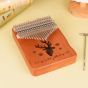 Gỗ Rắn 17-Phím Kalimba Ngón Tay Đàn Piano Người Mới Bắt Đầu Của Bassoon Nhạc Cụ Cho Giảng Dạy Tương Tự Đàn Hạc Bàn Phím Nhà Máy - Product Image 4