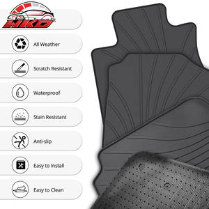 Alfombrillas de látex para coche Honda CR-V 2012-2016, alfombras para todo tipo de clima, color gris, 3 piezas, estilo IKON, impermeables - Product Image 5
