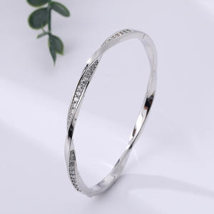 Pulsera de onda espiral trenzada Pulsera <span class=keywords><strong>Dyson</strong></span> apilada de alto nivel para niña Pulsera Mobius de color alto - Product Image 6