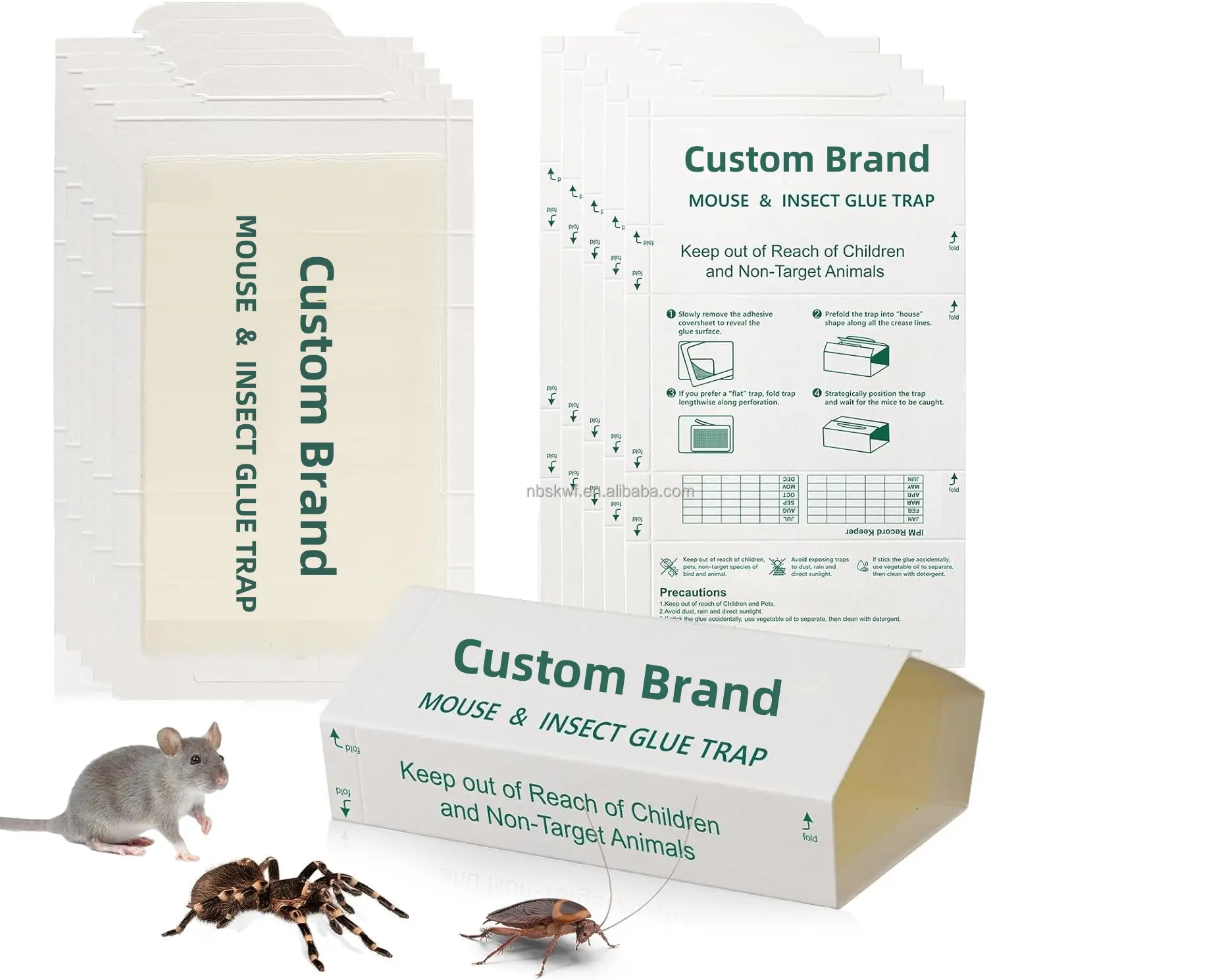 Mouse Rat   Pest Glue Scented Sticky Trap for Rodents and Insects - Ready to use - Non Toxic  No Mess  Easy Cleanup Mice Trap