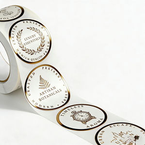 ملصقات دائرية شفافة مقاومة للماء مخصصة مع رمز الاستجابة السريعة والشعار للمشروبات والوجبات الخفيفة - ملصقات مقصوصة - Product Image 4