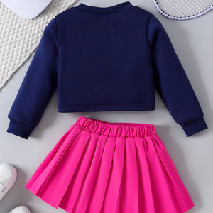 All'ingrosso della fabbrica autunno nuovo maglioncino delle ragazze e gonna corta per bambini alla moda due pezzi set per ragazze - Product Image 2