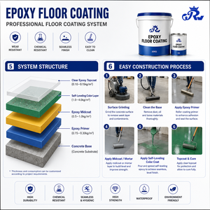 Revêtement <span class=keywords><strong>de</strong></span> <span class=keywords><strong>sol</strong></span> époxy industriel RW, haute brillance, résistant à l'usure, <span class=keywords><strong>peinture</strong></span> <span class=keywords><strong>de</strong></span> <span class=keywords><strong>sol</strong></span> auto-nivelante <span class=keywords><strong>pour</strong></span> usine, atelier, <span class=keywords><strong>garage</strong></span>, entrepôt, kit - Product Image 3