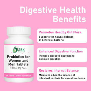 Comprimés probiotiques de haute qualité favorisant la santé digestive, rétablissent l'équilibre des bactéries bénéfiques pour optimiser la digestion - Product Image 2