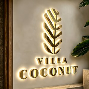 Biển hiệu logo LED chữ nổi 3D mạ vàng bằng thép không gỉ, thiết kế theo yêu cầu của nhà sản xuất OEM, dành cho chuỗi cửa hàng trà sữa - Product Image 5