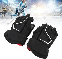 Guantes de Hockey Genéricos, con Acolchado de Nailon Extra, Pulgar Curvo, Refuerzos de Malla para Mejor Circulación de Aire, para Jugadores de Hockey sobre Hielo, Patinaje y Calle