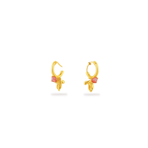Boucles d'oreilles créoles de mode en acier inoxydable 316L avec placage or PVD, durables et résistantes - Product Image 3