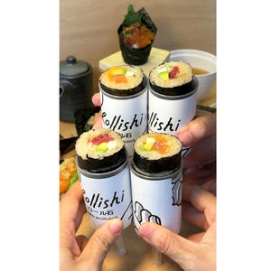 Nuevo y Moderno Envase Ecológico Desechable para Llevar, de PET y PP, para Rollos de Sushi, Tipo Tubo, con Tapa - Product Image 2