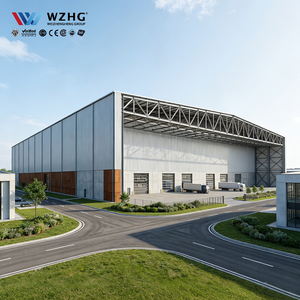 Bâtiment industriel préfabriqué en structure d'acier pour grand entrepôt, centre commercial, usage extérieur, atelier à portée libre, surface galvanisée - Product Image 1