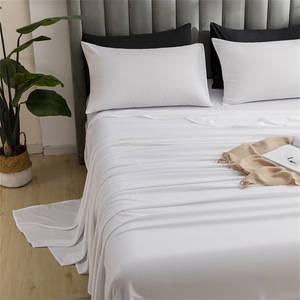 Cotton&amp;Polyester <strong>Sheet</strong> Set White <strong>Hotel</strong> Bedding Set Solid Top <strong>Sheet</strong> + Mattress Cover + Pillowcase Home Customized Size Bed <strong>Sheet</strong>