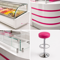 Kiosque à crème glacée 3D personnalisé, design pour centre commercial, kiosque de confiserie avec chariot à popcorn mobile, stand de nourriture sucrée