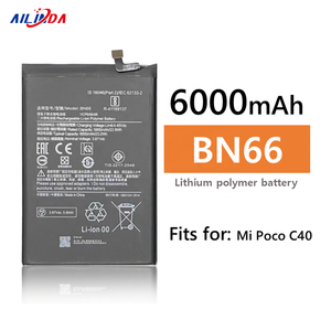 อะไหล่แบตเตอรี่ BN66 ilinda 6000mAh สำหรับ Xiaomi poco <span class=keywords><strong>C40</strong></span>รองรับการชาร์จอย่างรวดเร็วแบตเตอรี่ Android - Product Image 1