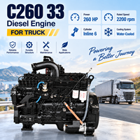 Moteur diesel turbocompressé Cums C260 33 260HP à lubrification forcée pour camion à benne basculante, transport de matériaux de construction