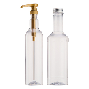 Botellas de salsa para mascotas de grado alimenticio de plástico Uso de cafetería 750 <span class=keywords><strong>Ml</strong></span> 1000ml Botella de jugo concentrado de jarabe con bomba de 6cc <span class=keywords><strong>10cc</strong></span> 12cc - Product Image 3
