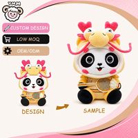 Boneka Panda Ramah Lingkungan Isi Kapas PP Super Lembut Pereda Stres Hewan Boneka Maskot OEM ODM MOQ Rendah Grosir Hadiah