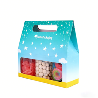 Boîte à bonbons de mariage personnalisée à faible MOQ, élégante, unique et créative, avec dorure à chaud, boîte à biscuits, petite boîte cadeau avec poignée en ruban