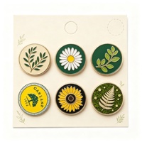 Offre Spéciale : Badges en métal personnalisés, épingles de revers en émail souple, broches à motif végétal pour la décoration de sacs, badges OEM ODM