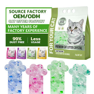 Litière pour chat en gel de silice cristallin ODM sans poussière, prix direct usine, litière pour chat en cristal à prix abordable - Product Image 1
