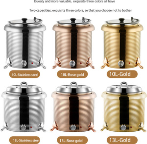 Calentador de Sopa Eléctrico de Acero Inoxidable de 13L, Control Digital Inteligente, Modo Eco, Gran Capacidad, Cubo Calentador de Alimentos <span class=keywords><strong>para</strong></span> Buffet - Product Image 6